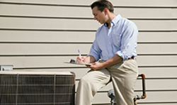 Man doing an AC Service